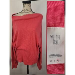 Free People Skyline Thermal Top Womens Medium Off Shoulders Long Sleeves 614767